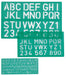 Linex lettersjabloon set met 3 stuks, in een ophangetui 24 stuks, OfficeTown