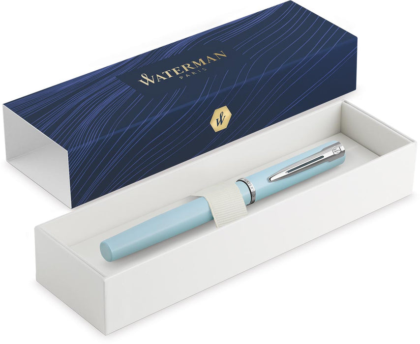 Waterman vulpen Allure, fijne punt, giftbox, pastelblauw