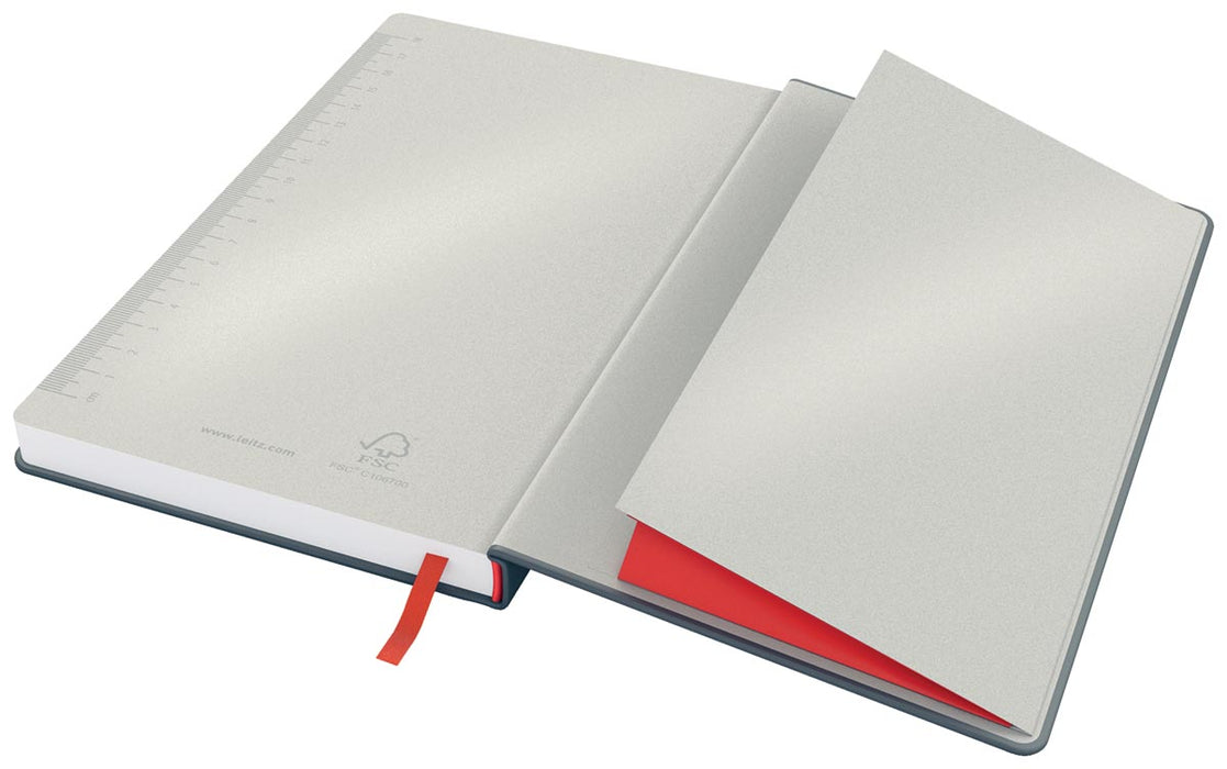 Leitz Cosy notitieboek met harde kaft, A5 formaat, gelinieerd, grijs, 5 stuks