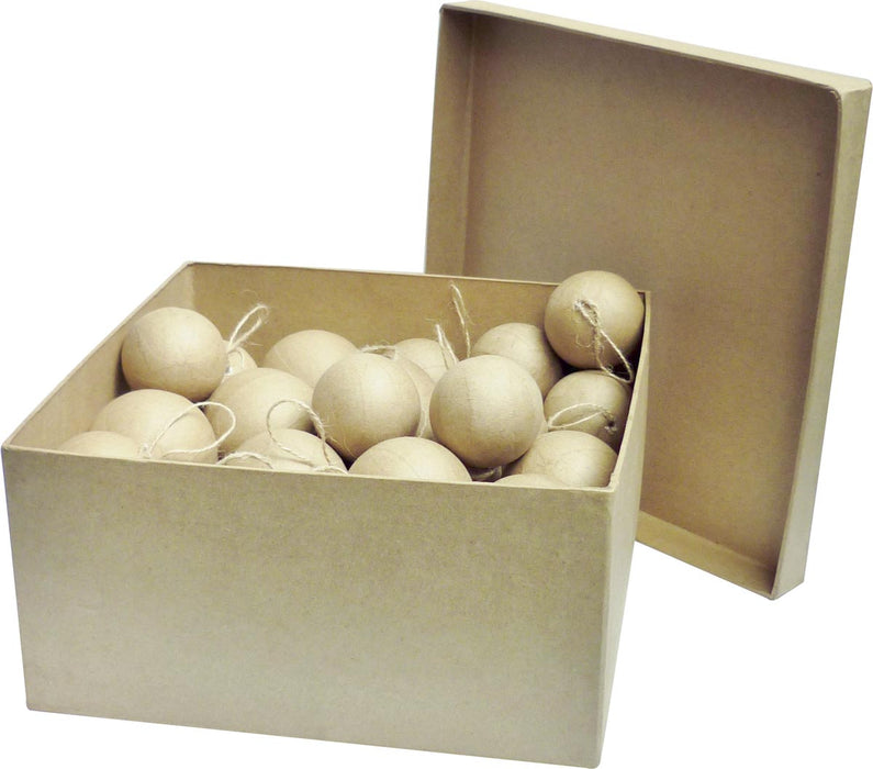 Graine Créative kartonnen kerstballen, doos met 40 geassorteerde stuks