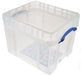 Really Useful Box opbergdoos 35 liter XL, transparant, voor het opbergen van medium LP's 6 stuks, OfficeTown