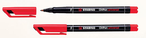 STABILO OHPen universal, OHP-marker, permanent, fijn 0,7 mm, rood 10 stuks, OfficeTown