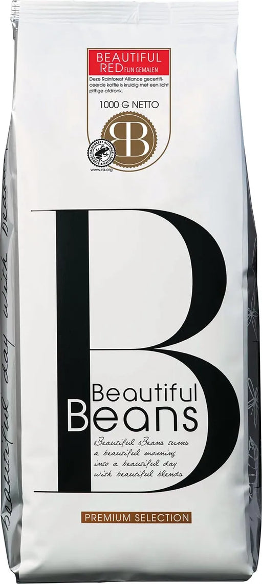 Beautiful Beans gemalen koffie Red, zak van 1kg, OfficeTown