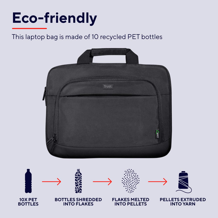 Trust Sydney Eco laptoptas voor 14 inch laptop van gerecycled PET