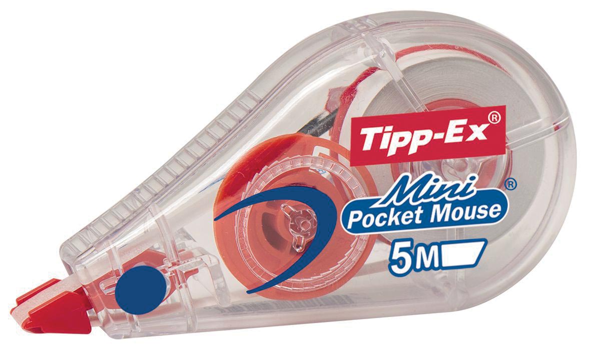 Tipp-Ex correctieroller Mini Pocket Mouse Fashion, blister 2 + 1 gratis 30 stuks