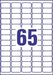 Avery diepvriesetiketten Ft 38,1 x 21,2 mm (b x h), wit, doos van 1625 etiketten 5 stuks, OfficeTown