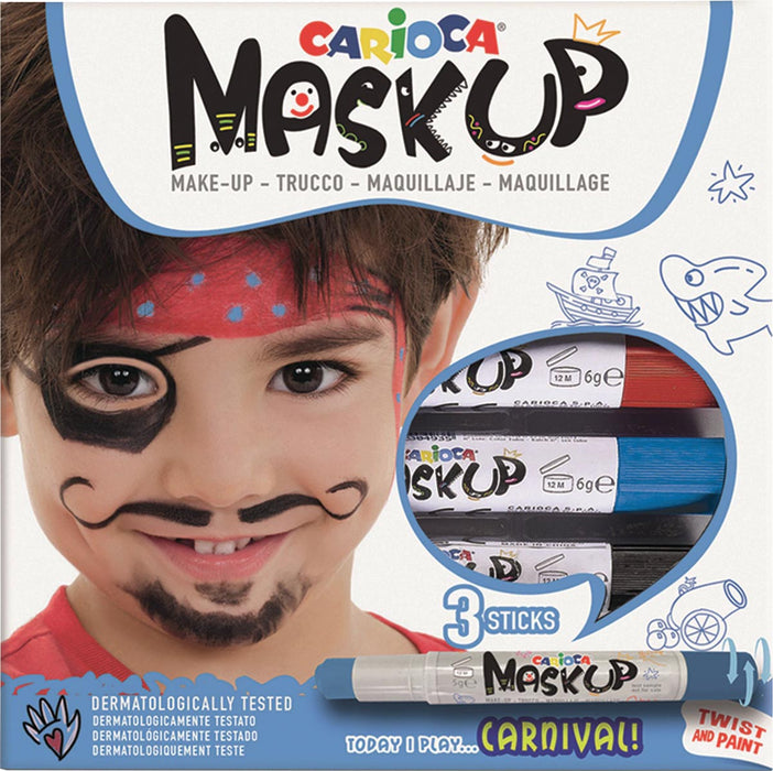 Carioca make-up stiften Mask Up Carnival, set van 3 stiften