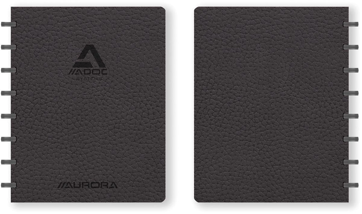 Adoc Business notitieboek, A5 - formaat, 144 pagina's, ruitjes 5 mm, zwart - OfficeTown