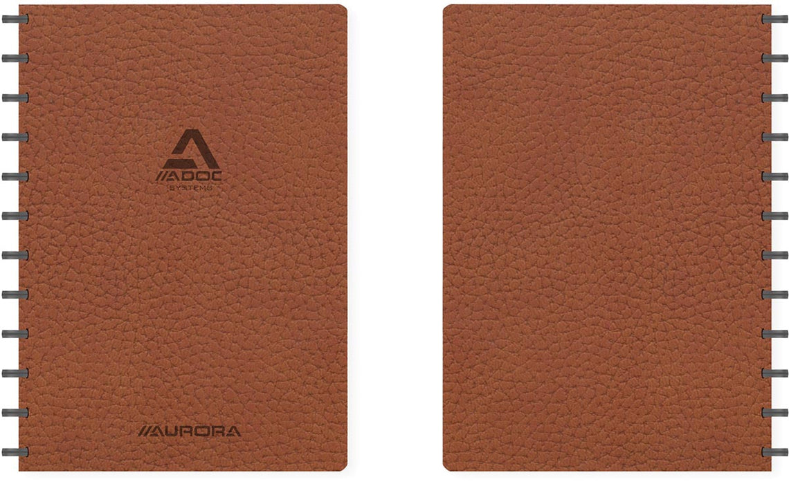 Adoc Business schrift, ft A4, 144 bladzijden, geruit 5 mm, bruin - OfficeTown