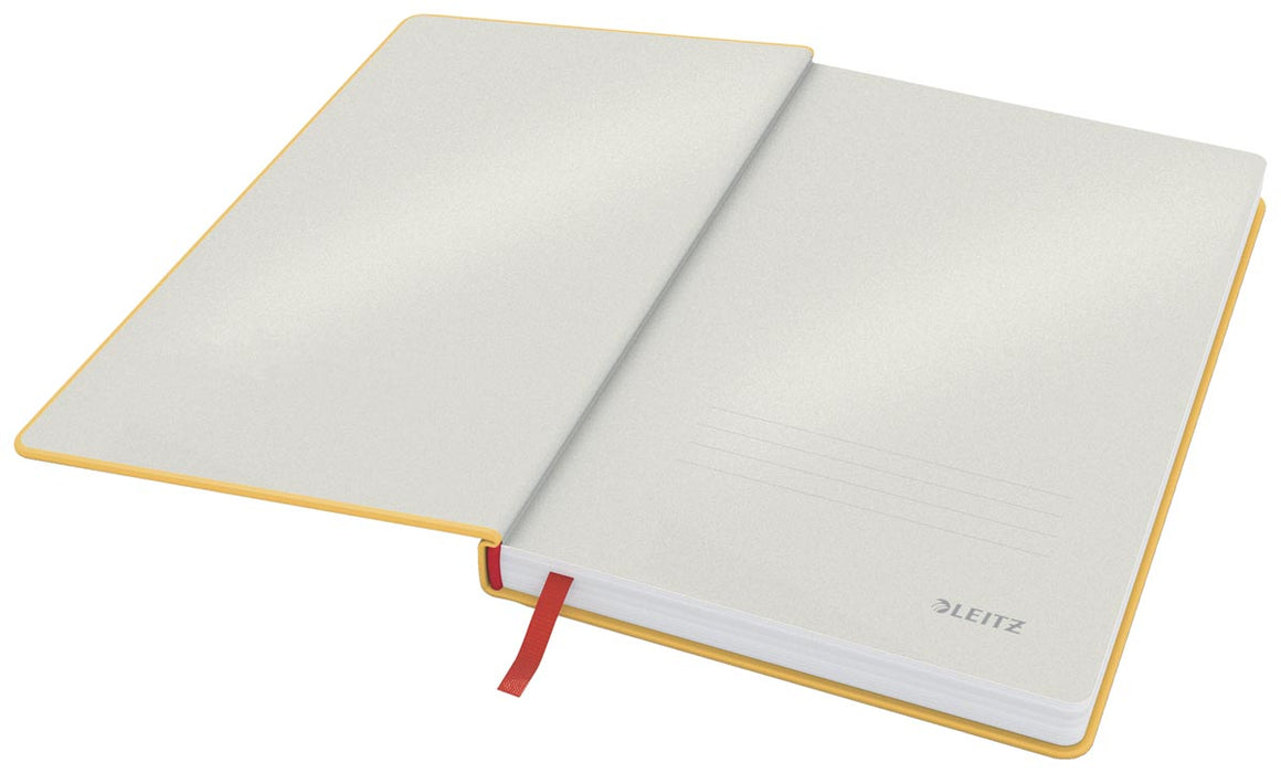 Leitz Cosy notitieboek A5, geruit, geel met harde kaft