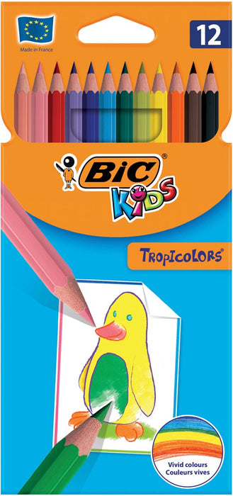 Bic Kids kleurpotloden Tropicolors, doos van 12 stuks