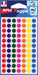 Agipa ronde etiketten in etui, 8 mm diameter, assorti kleuren, 385 stuks, 77 per vel - OfficeTown