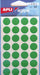 Agipa ronde etiketten in ophangetui, diameter 15 mm, groen, 168 stuks, 28 per blad - OfficeTown