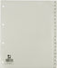 Alfabetische tabbladen Q - CONNECT, A4, PP, 20 tabs, grijs - OfficeTown