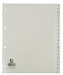 Alfabetische tabbladen Q - CONNECT, A4, PP, 20 tabs, grijs - OfficeTown
