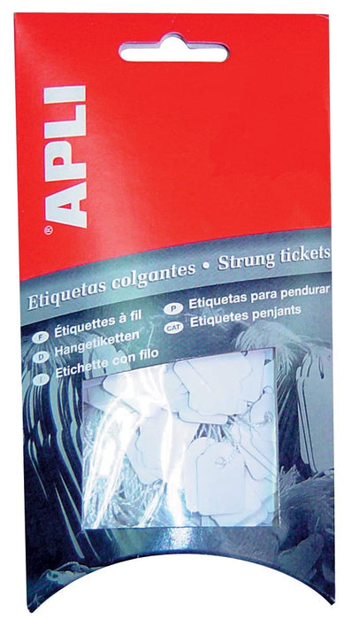 Apli draadetiketten ft 22 x 35 mm (b x h) (7011), pak van 100 stuks met handige ophangetui - OfficeTown