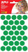 Apli Kinderstickers, cirkel diamater 20 mm, blister van 180 stuks, groen - OfficeTown