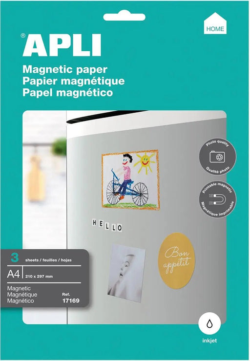 Apli magnetisch papier, pak van 3 vellen - OfficeTown