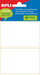 Apli witte etiketten 53 x 82 mm, 12 stuks, 2 per vel (2686) - OfficeTown