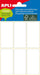 Apli witte etiketten ft 26 x 54 mm (b x h), 36 stuks, 6 per blad (2681) - OfficeTown