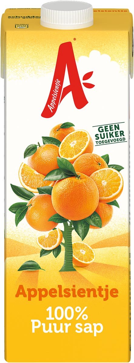 Appelsientje sinaasappelsap 1 l, pak van 12 stuks - OfficeTown