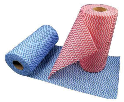 Aqualine Reinigingsdoekjes op Rol - 50 stuks, Geassorteerde Kleuren - 20 x 40 cm - OfficeTown