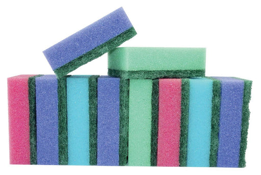 Aqualine schuurspons 10 - pack, ft 8 x 5,5 x 2,8 cm - OfficeTown
