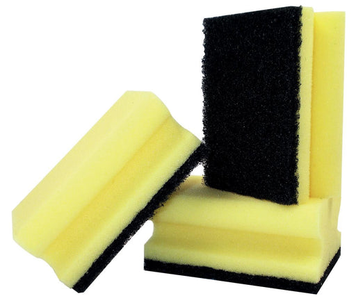 Aqualine schuurspons met zachte handgreep, 3 stuks - OfficeTown