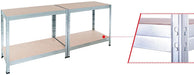 AR Shelving rek Rivet Stabil, ft 180 x 90 x 40 cm, 5 legborden uit HDF, gegalvaniseerd - OfficeTown