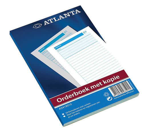 Atlanta by Jalema Orderbook 50 x 2 vel, ft 21 x 14,8 cm, 1 vel carbon - OfficeTown