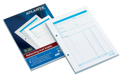 Atlanta by Jalema rekeningblokken ft A5, 1 vel carbon - Handig rekeningenblok A5 formaat met carbonvel, 2 x 50 blad - OfficeTown