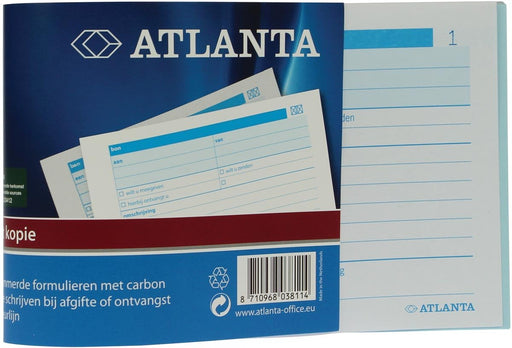 Atlanta door Jalema genummerde bonboekjes 1 - 100, 100 bladen in tweevoud, met carbon - OfficeTown