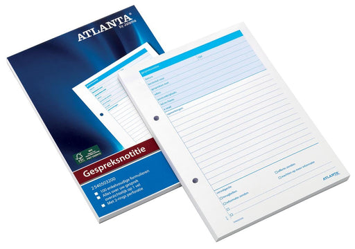 Atlanta gespreksnotitieblok ft 21 x 14,8 cm (A5) met 100 enkelzijdige bladen - OfficeTown