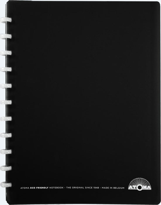 Atoma Eco schrift, ft A4 +, 120 bladzijden, geruit 5 mm, met 6 tabbladen en 5 showtassen, assorti - OfficeTown