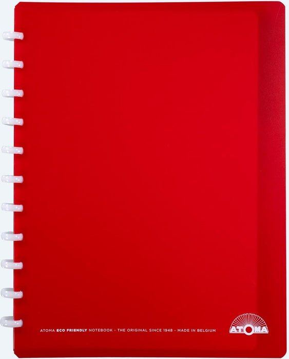 Atoma Eco schrift, ft A4 +, 120 bladzijden, geruit 5 mm, met 6 tabbladen en 5 showtassen, assorti - OfficeTown