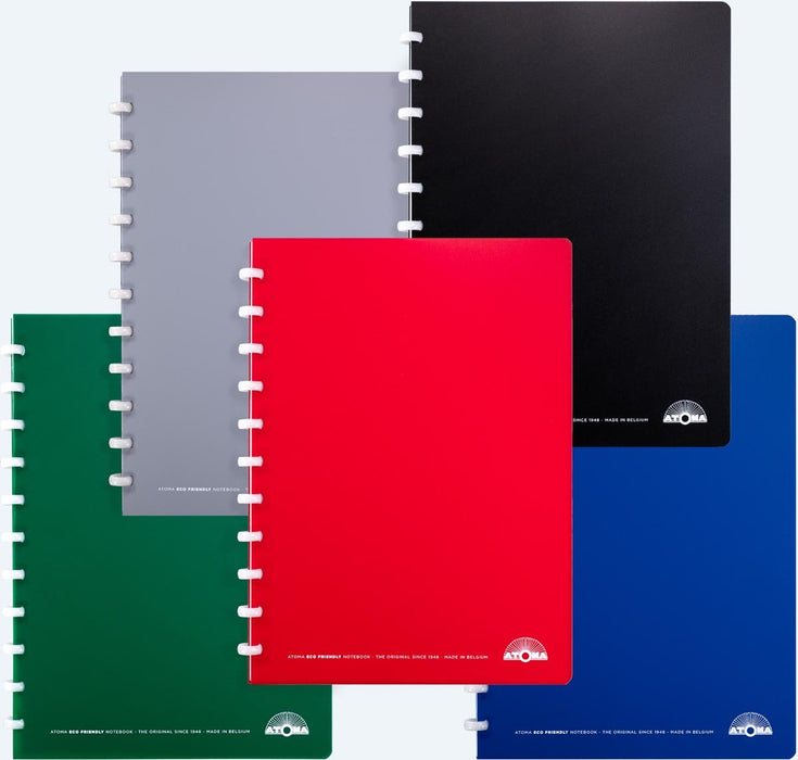 Atoma Eco schrift, ft A4, 144 bladzijden, geruit 5 mm, geassorteerde kleuren - OfficeTown