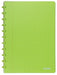 Atoma Trendy notitieboek, A4 - formaat, 144 pagina's, commercieel geruit, transparant groen - OfficeTown