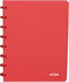 Atoma Trendy notitieboek, A5 - formaat, 144 pagina's, commercieel geruit, transparant rood - OfficeTown