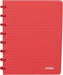 Atoma Trendy notitieboek, A5 - formaat, 144 pagina's, gelinieerd, transparant rood - OfficeTown