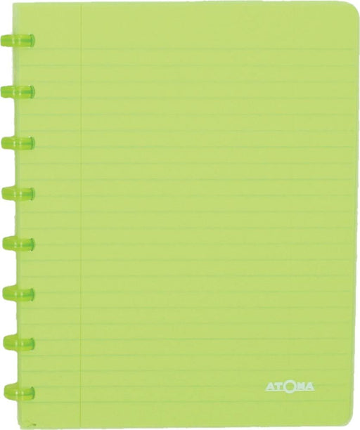 Atoma Trendy notitieboek, A5 - formaat, 144 pagina's, geruit 5 mm, transparant groen - OfficeTown