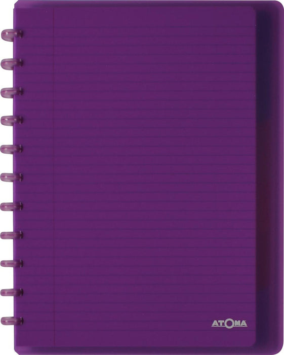 Atoma Trendy notitieboek met A4+ formaat, 120 pagina's, gelinieerd, met 6 tabbladen en 5 showtassen, in geassorteerde kleuren - OfficeTown