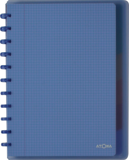Atoma Trendy schrift, ft A4 +, 120 bladzijden, geruit 5mm, met 6 tabbladen en 5 showtassen, in geassorteerde kleuren - OfficeTown