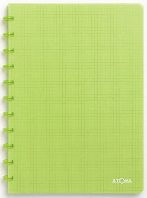 Atoma Trendy schrift, ft A4, 144 bladzijden, geruit 5 mm, transparant groen - OfficeTown