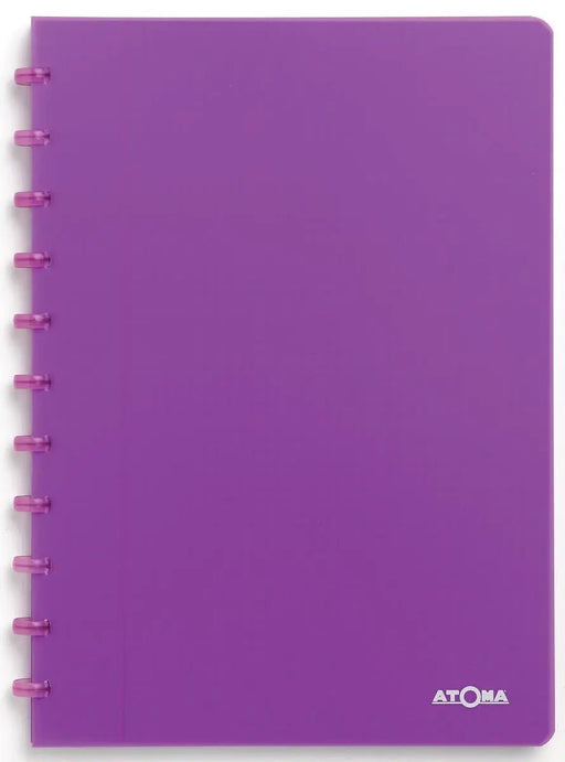 Atoma Trendy schrift, ft A4, 144 bladzijden, geruit 5 mm, transparant paars - OfficeTown