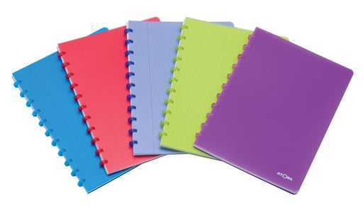 Atoma Trendy schrift, ft A4, 144 bladzijden, PP, commercieel geruit, geassorteerde kleuren 10 stuks - OfficeTown