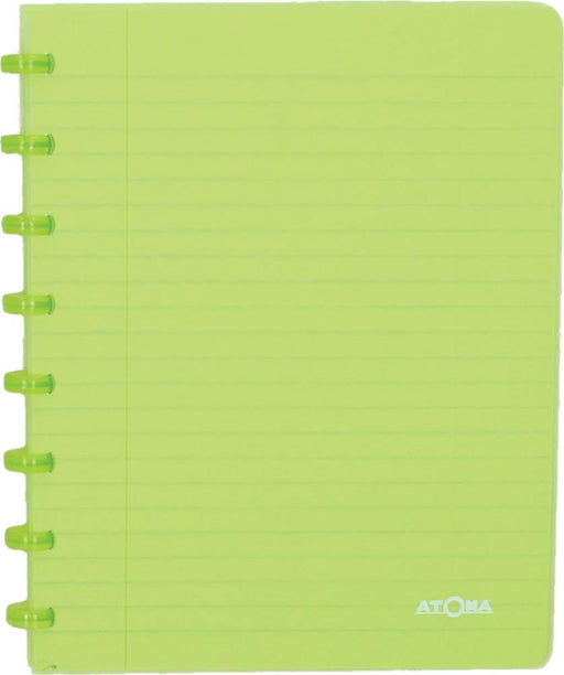 Atoma Trendy schrift, ft A5, 144 bladzijden, commercieel geruit, transparant groen - OfficeTown
