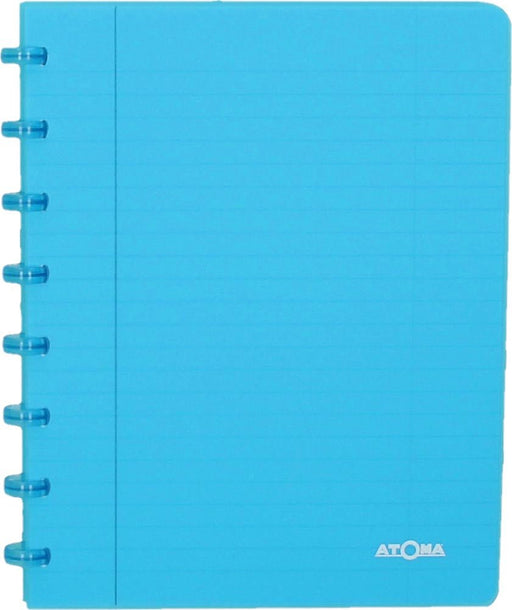 Atoma Trendy schrift, ft A5, 144 bladzijden, commercieel geruit, transparant turkoois - OfficeTown