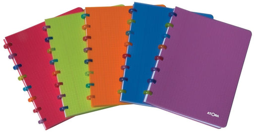Atoma Tutti Frutti schrift, ft A5, 144 bladzijden, commercieel geruit, geassorteerde kleuren 10 stuks - OfficeTown