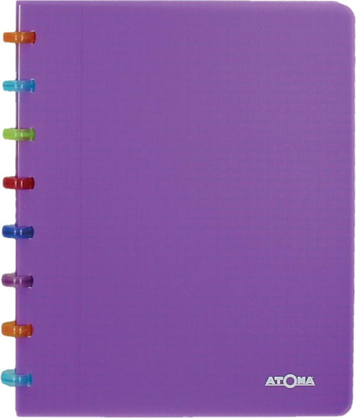 Atoma Tutti Frutti schrift, ft A5, 144 bladzijden, gelijnd, transparant paars - OfficeTown