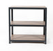Avasco rek Home tafel, 88 x 90 x 45 cm, 3 legplanken, van metaal, zwart - OfficeTown